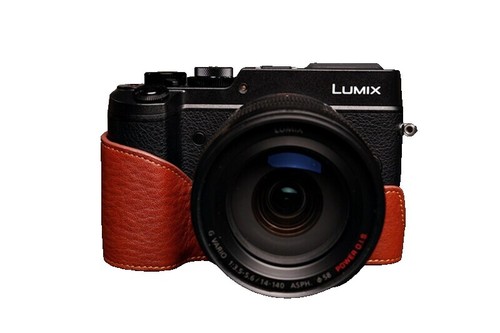 TP Panasonic LUMIX DMC-GX8 開閉式 本革 ケース Panasonic Lumix GX8 Leather Half Case TP Handmade Camera Retro