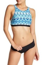 NEXT Bikini Top ONLY Black  Blue NE51127M Size 34 B C 34 BC