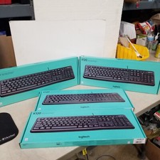 Lot Of 4 Logitech K120 Ergonomic Desktop USB Wired Keyboard SEALED