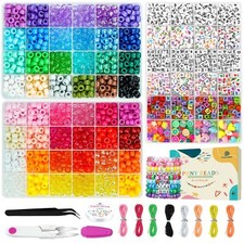 Bracelet Making Kit Friendship Bracelet Kit 48 Colors Pony Beads Letter Beads...