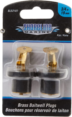 2-PACK - 3/4'' 19mm snap lock - Livewell / Baitwell / Bailer - DRAIN PLUG