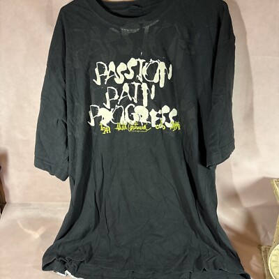 Y2K Live Mechanics Graphic Shirt Passion Pain Progress Surf Grunge Skater 90 AA1