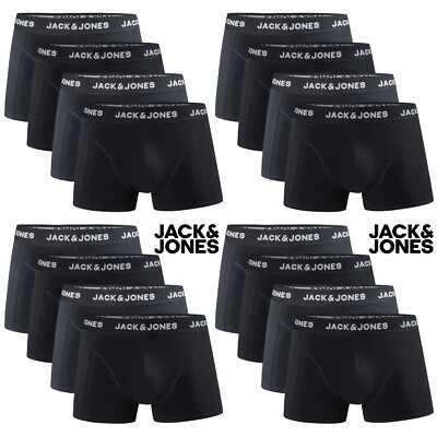 2 bis 20er Pack JACK & JONES Boxershorts Baumwolle Retroshorts Schwarz Anthrazit
