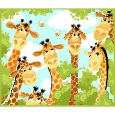 Zoe The Giraffe II SB 20062-430 Susybee Baby Quilt Panel 36" x 45"