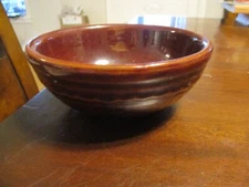RETIRED MAR CREST CINNABAR SMALL BOWL5 1/2 X 2 1/4'' BROWN STONEWARE USA