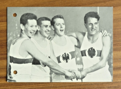 # Olympia 1960 Rom | Gold 4×100m Deutschland | Hary, Lauer | Vintage Karte