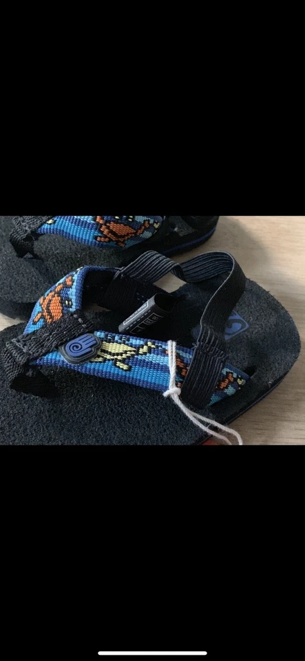 Baby мальчиков младенца размер 2/3 TEVA MUSH I'S 6204 слинга стринги сандалии краб синий новый с Ярлыками - Изображение 2 из 4