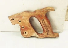 Vtg Antique Warranted superior hand saw wood handle 4 screw