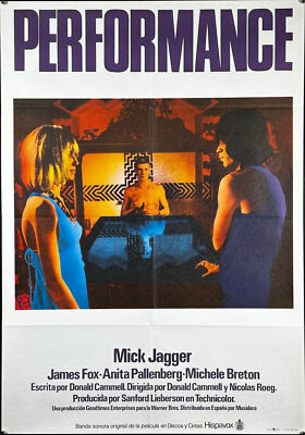 Mick Jagger Original Spanisches Filmplakat Performance (1978)