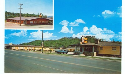 CUSTER,SOUTH DAKOTA-CHIEF MOTEL/CAFE-2VIEWS-#17485C-TIMM-CAR-(SD-CU*)