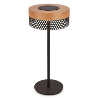 Akku Led Tischlampe Kabellos Tischleuchte Dimmbar Lampe Warmweiß Schwarz Holz