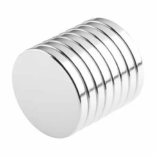 1 x 1/8 Inch Strong Neodymium Rare Earth Disc Magnets N52 (8 Pack)