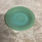 FIRE KING Vintage Jadeite Jane Ray Ribbed Saucers Green 5¾ Inches  EUC