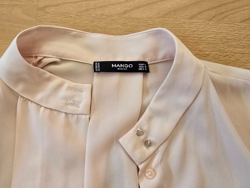 Blusa Mango manga corta muy ligera, rosa delicado. L 40 Mujer - Imagen 4 de 7