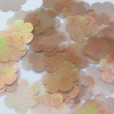 Sequin Flower 1" / 25mm Bronze Crystal Rainbow Iris Iridescent. Made in USA