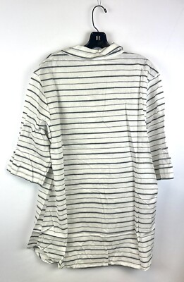 dotti shirt dress Vintage Dotti White Mesh Shirt Short Dress Coverup Cotton 70s 80s Women's M