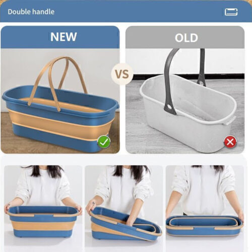 42CM Mop 360°Rotating Wet Cleaning Magic Self Wringing Mop+Foldable Bucket+7 Mop - Picture 16 of 21