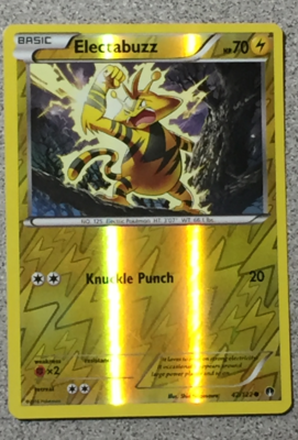 POKEMON - ELECTABUZZ 42/122 - BREAKPOINT - COMMON - REVERSE HOLO