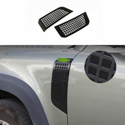 For Defender 110 90 2020-2023 Black Aluminum Fender Side Air Outlet Cover Trim