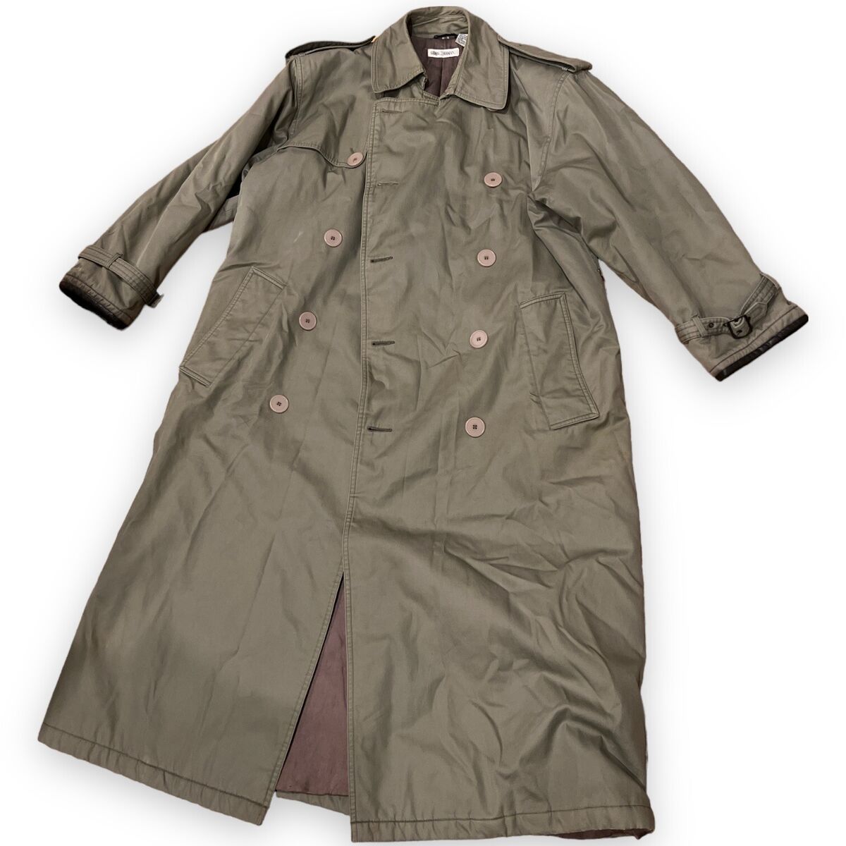 Giorgio Armani Vintage Mens Lined Trench Top Coat Size 36 Giorgio Armani Vintage Mens Lined Trench Top Coat Size 36