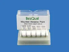 New FG Friction Grip Burs Mounted White Stone Cone Shape CN1 Pack /12 Stones 