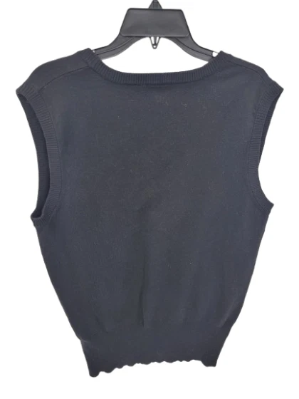 TravelSmith Suéter Chaleco Para Hombres Mediano Negro Algodón Cuello en V Preppy Pullover Moderno Foto 2 de 4