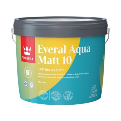 Tikkurila Everal für Holz Metall Everal Aqua Matt Farbe Farbauswahl 2,7 L