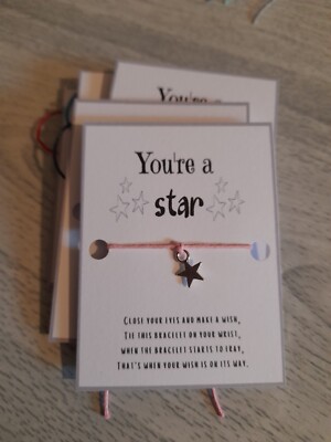 String Bracelet Wish Bracelets Bulk 20 X You're A Star Bulk Wish