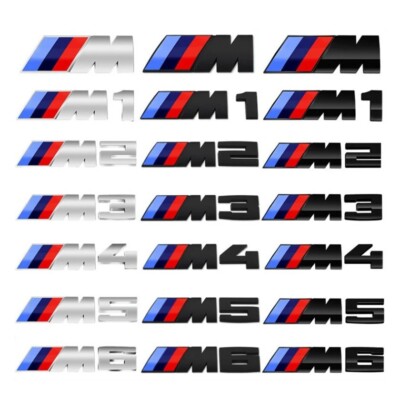M Performance Sport Badge 3D Emblem Replacement Sticker BMW Logo Trunk & Fender