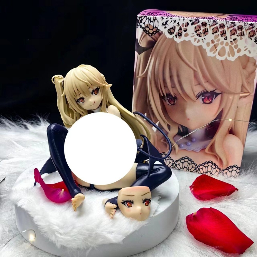 1/6 Sitting Lolita Figure Blonde Sexy Succubus Tiffany Toys Statue Accessories