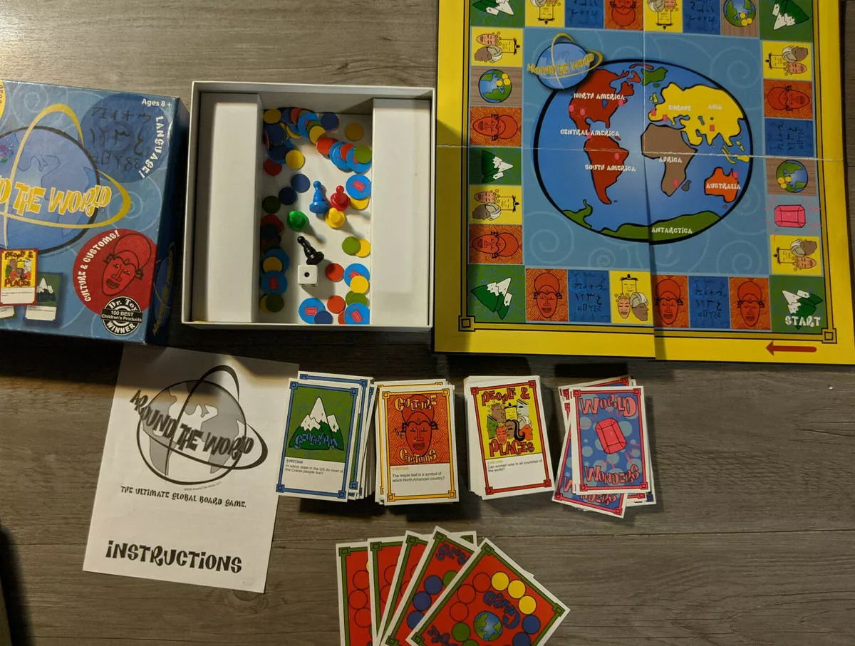 Geography Trivia Board Game  Around the World Board Game