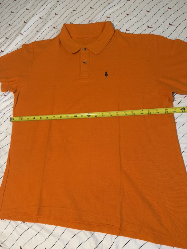 Polo Ralph Lauren Men's Regular L Orange Short Sleeve Knit Polo Shirt Logo