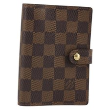LOUIS VUITTON Damier Ebene Agenda PM Day Planner Cover R20700 LV Auth 189019