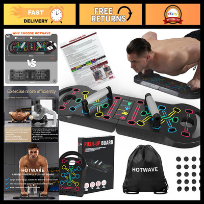 Portable 20-in-1 Foldable Push Up Board & Bar - Home Workout Equipment