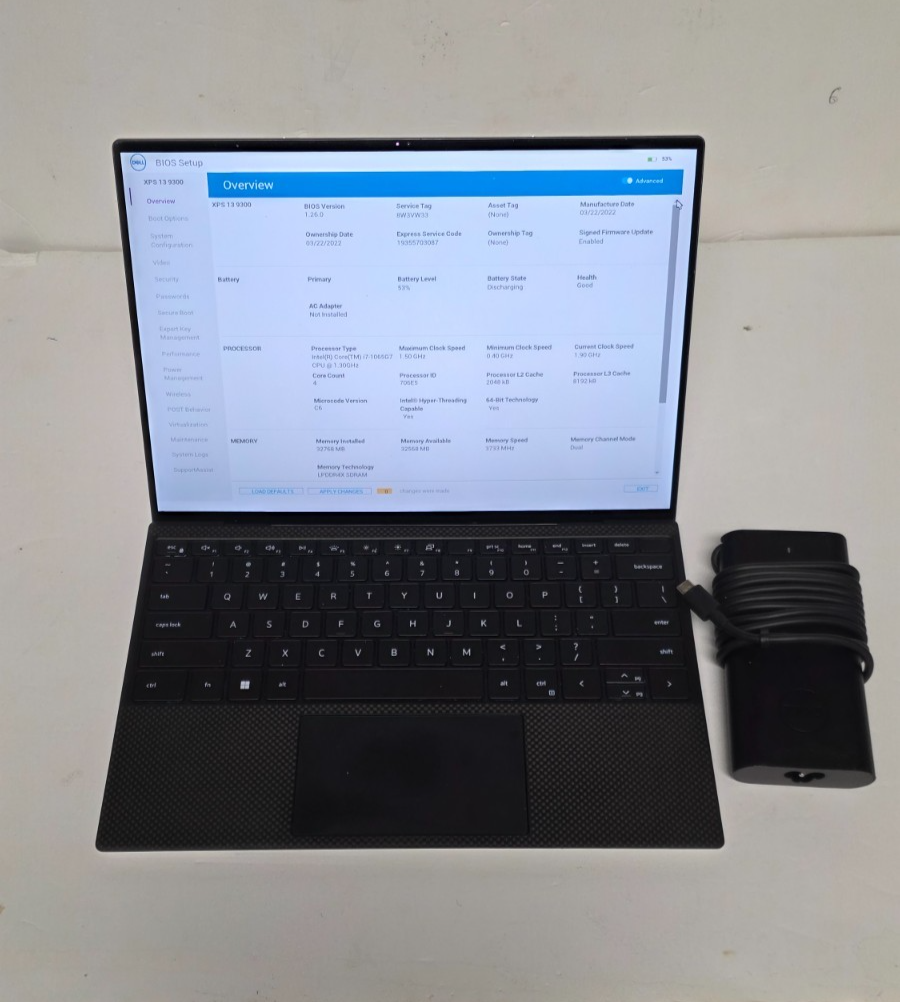 Dell XPS 13 9300 Silver FHD+ TOUCH i7-1065G7 1.30GHz 32GB 512 SSD