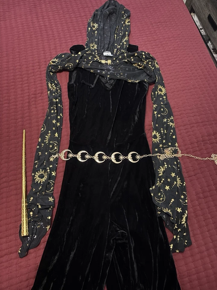 Disfraz Spirit Halloween Mujer Pequeño 4-6 Encuadernador de Hechizos Mono Adulto NUEVO Foto 2 de 4