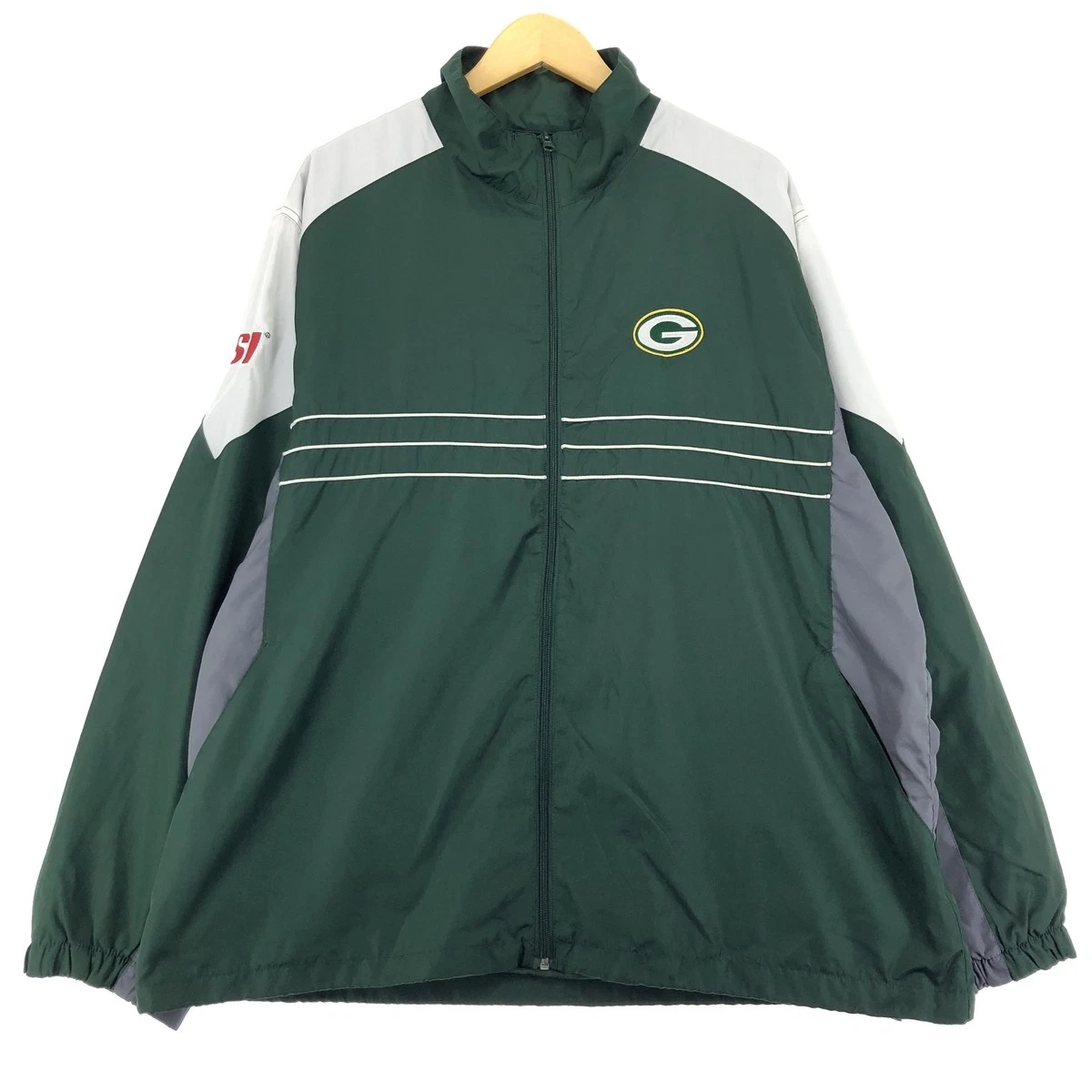 VETEMENTS Giacca a vento usata NFL TEAM APPAREL NFL GREENBAY PACKERS uomo taglia XL