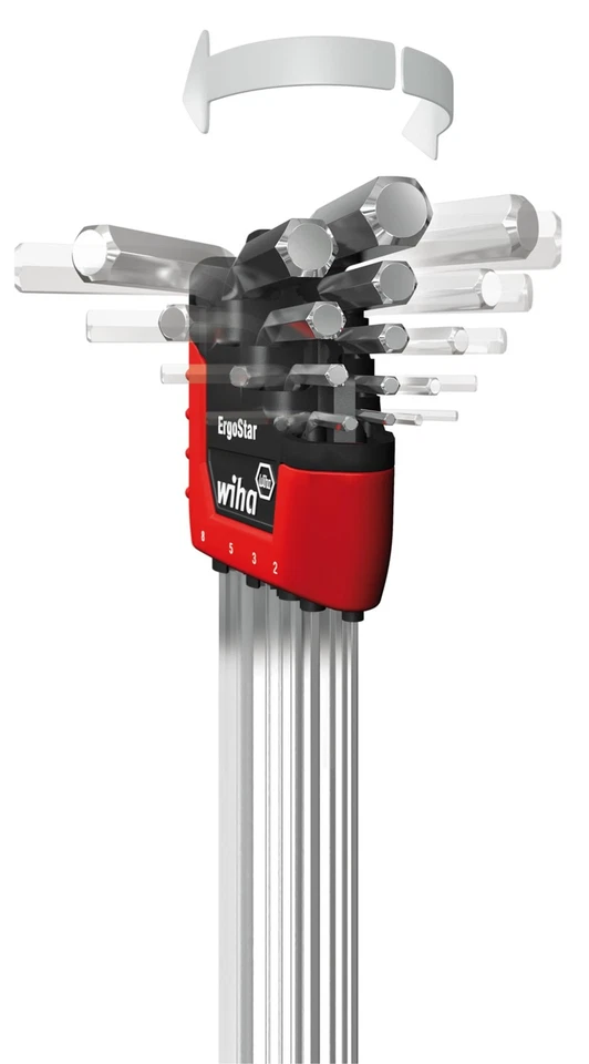 WIHA 66982 ErgoStar Ball End Hex L-Key, Inch and Metric, 22-Piece - Image 3 of 4