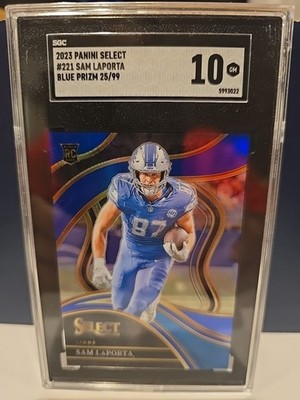 2023 Panini Select - Club Level Sam LaPorta #221 Blue Prizm /99 (RC)