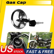 Universal Motorcycle Gas Lid Fuel Tank Cap Cover With Key Lock Set For Atv Quad