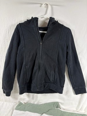 FIGS Essential Fleece Full Zip Hoodie Black Women's Size Small WXXOW1004 Scrubs