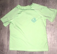 Boys SIZE M 8 ART CLASS Short Sleeves RASH GUARD SWIM Shirt LIME GREEN