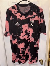 Camiseta de entrenamiento Adidas Juventus, camiseta, talla grande, rosa negro