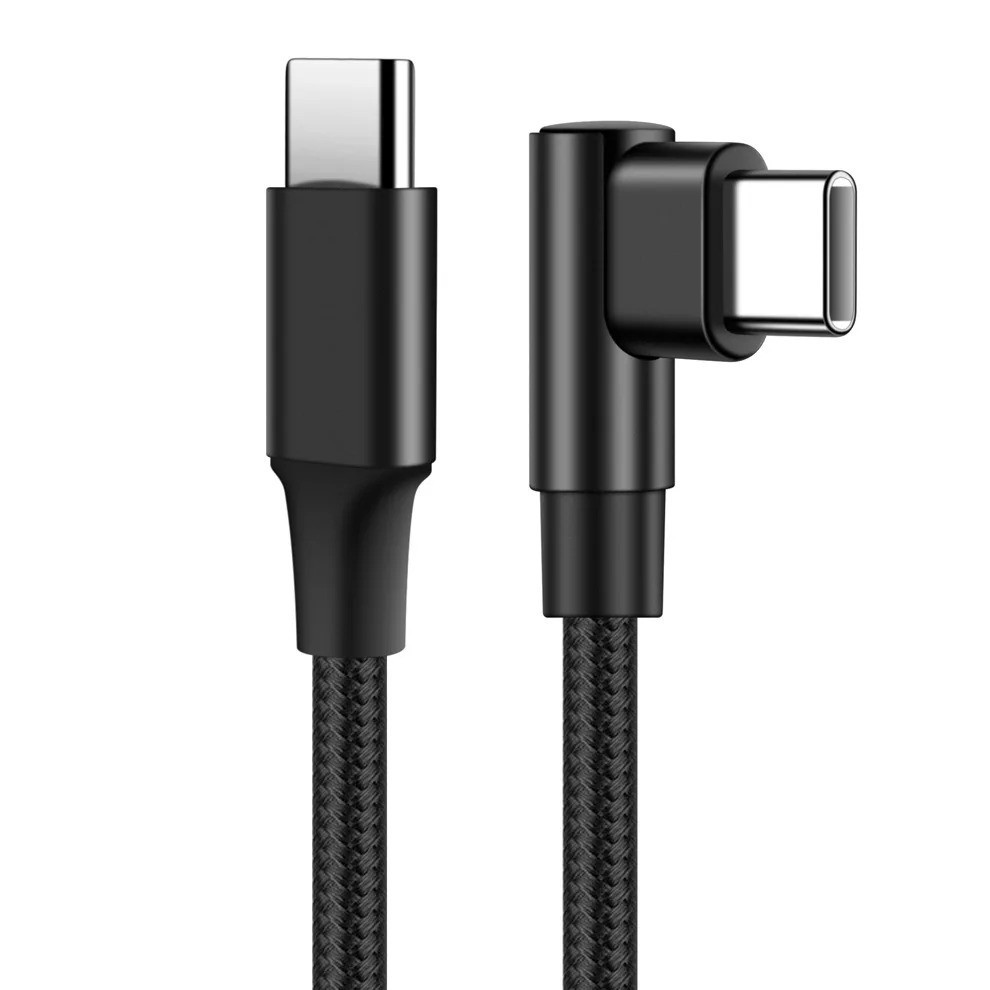 90 Degree Data Line Right Angle PD 60W Fast Charging USB C to USB Type C Cable