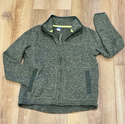 Old Navy boys youth green sweater fleece zip up jacket size M (8)