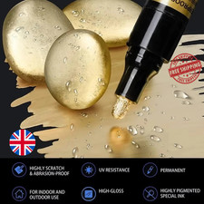 Chrome Mirror Marker Pen Waterproof Paint for Glass Ceramic Rock Plastic 2mm