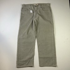 VTG Levis 559 Relaxed Straight Fit Corduroy Pants Fits 36x27 hemmed Baggy Gray