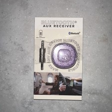 Vivitar Bluetooth AUX Receiver 3.5mm Male to Male USB-C Charge Purple New