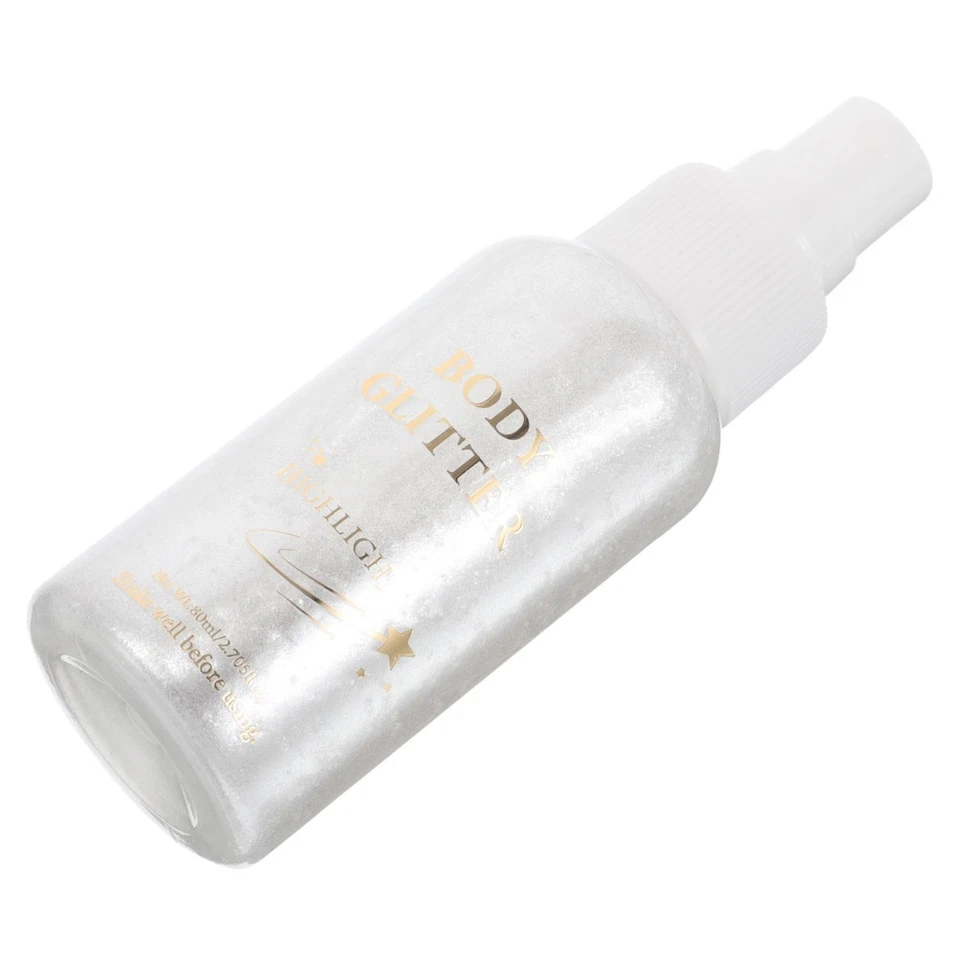 Spray corpo lucido Glitter corpo scintillanti Lacca per capelli glitter argento - Immagine 2 di 4