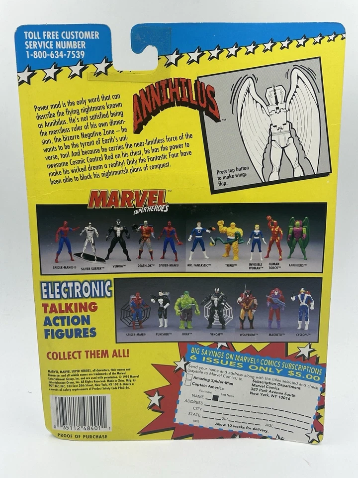 ToyBiz Marvel Superheroes Annihilus Anti-Matter Wing Thrust Action Figure 1992 - Image 2 of 4